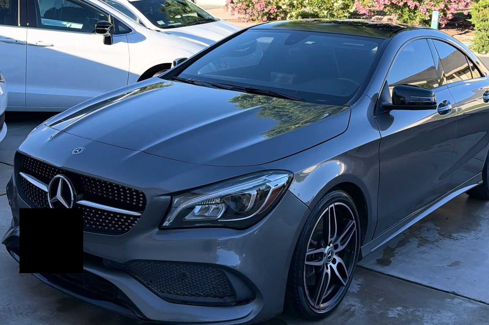 Water beading on a ceramic coated vehicle panel