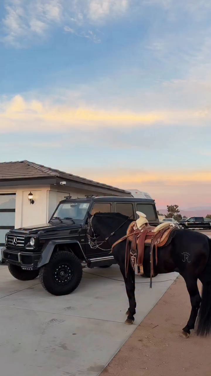 A freshly detailed vehicle in a High Desert driveway